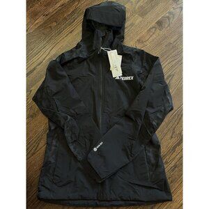 NWT Adidas Terrex Xperior Hybrid Rain Jacket Womens Sz Small HN2910 Black $280